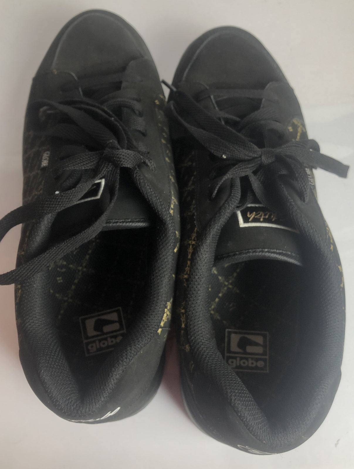 F151 Globe Viceroy Mens Shoes In Black & Gold US14 UK13 EUR48 In Good Condition