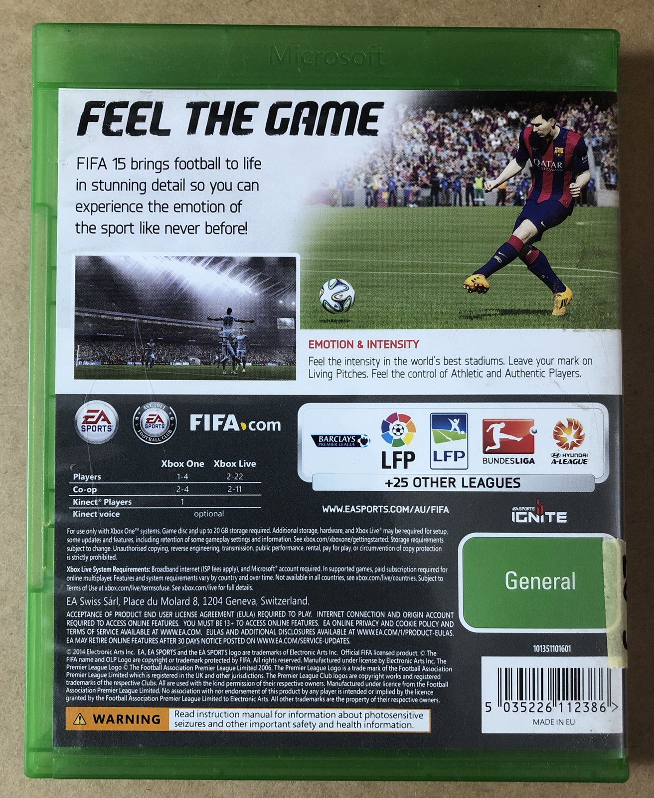 2603 Fifa 15 EA Sports Xbox One Complete Game + Free Post