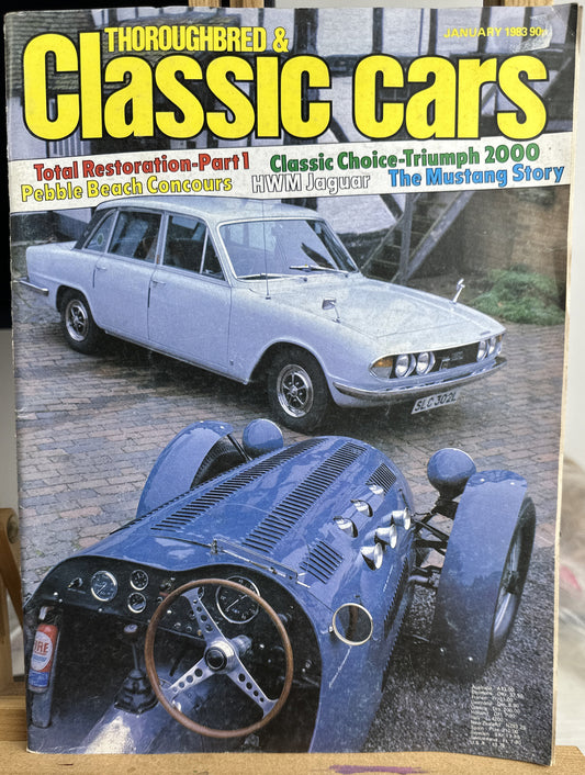 Thoroughbred & Classic Cars January 1983 Magazine In Good Condition