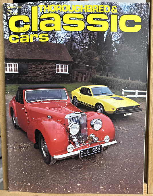Thoroughbred & Classic Cars March 1978 Magazine In Good Condition