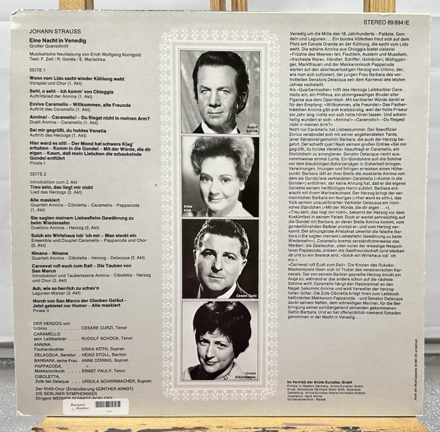 Johann Strauß – Eine Nacht In Venedig Record In Good Condition 6738