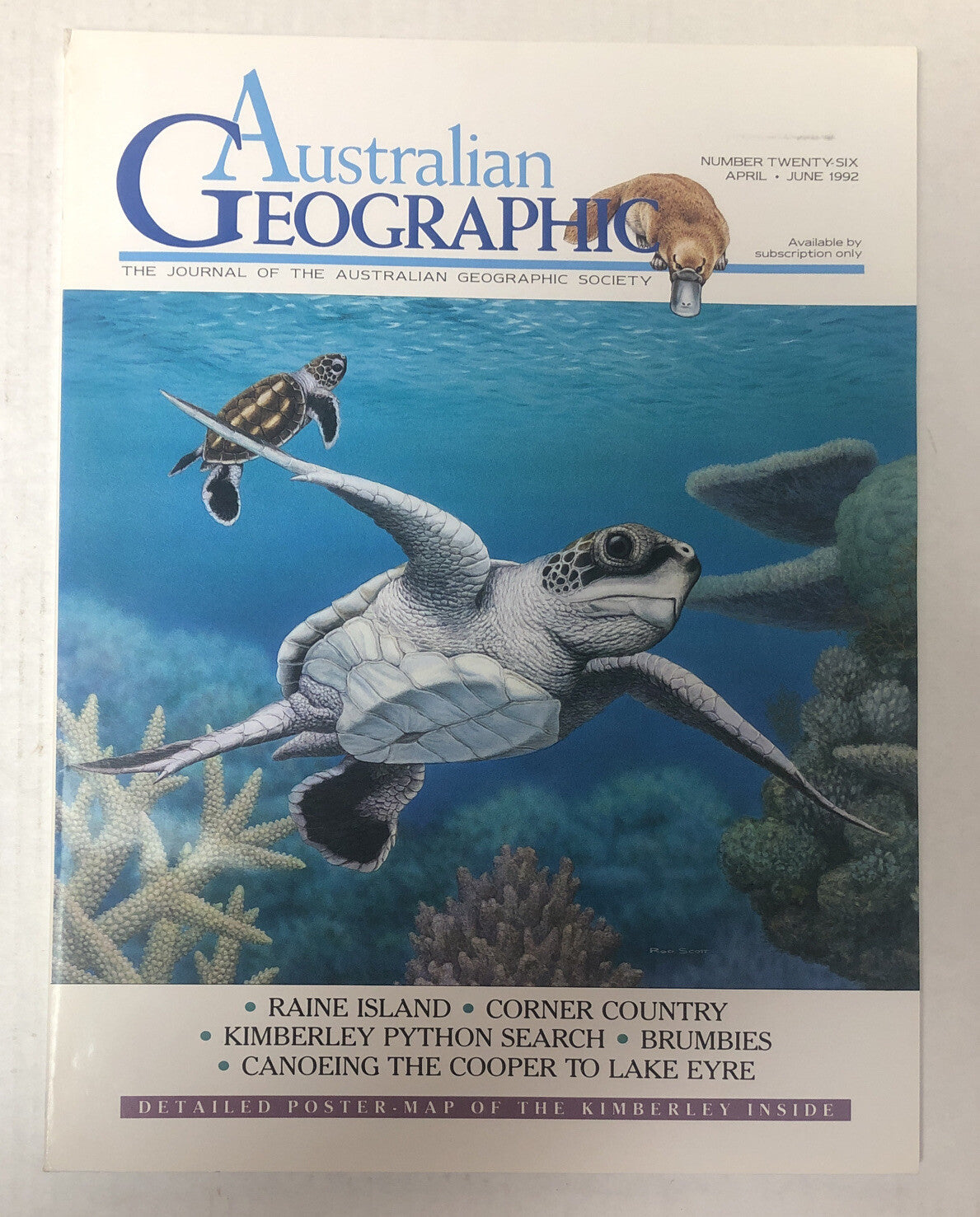 Australian Geographic Magazine April - June 1992 No. 26 In Good Condition