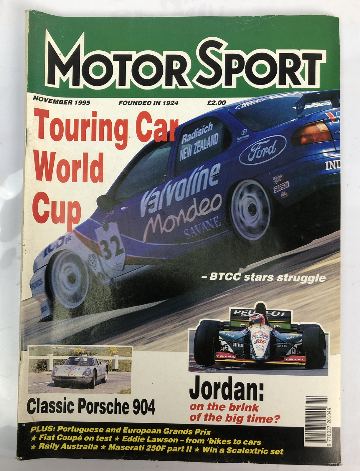 Motor Sport November 1995 Magazine Vintage In Good Condition