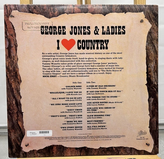 George Jones And Ladies - I Love Country Record In Good Condition 7696