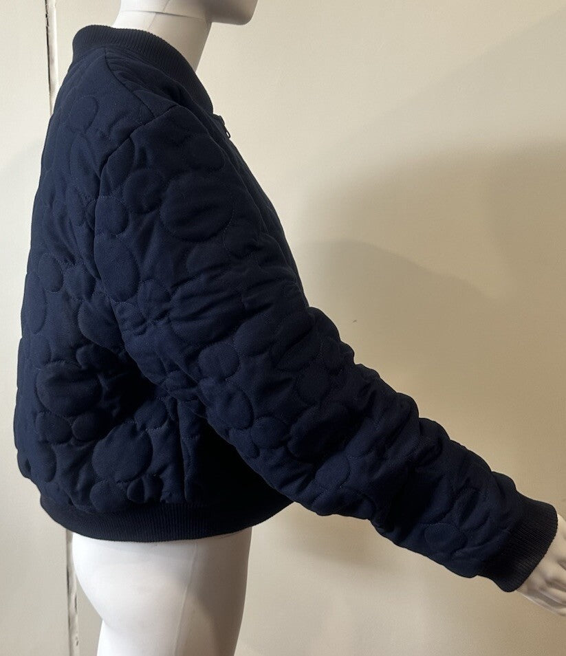 Disney 100 Years Cropped Quilted Bonnet Jacket. Navy. Size XL In GC 5622