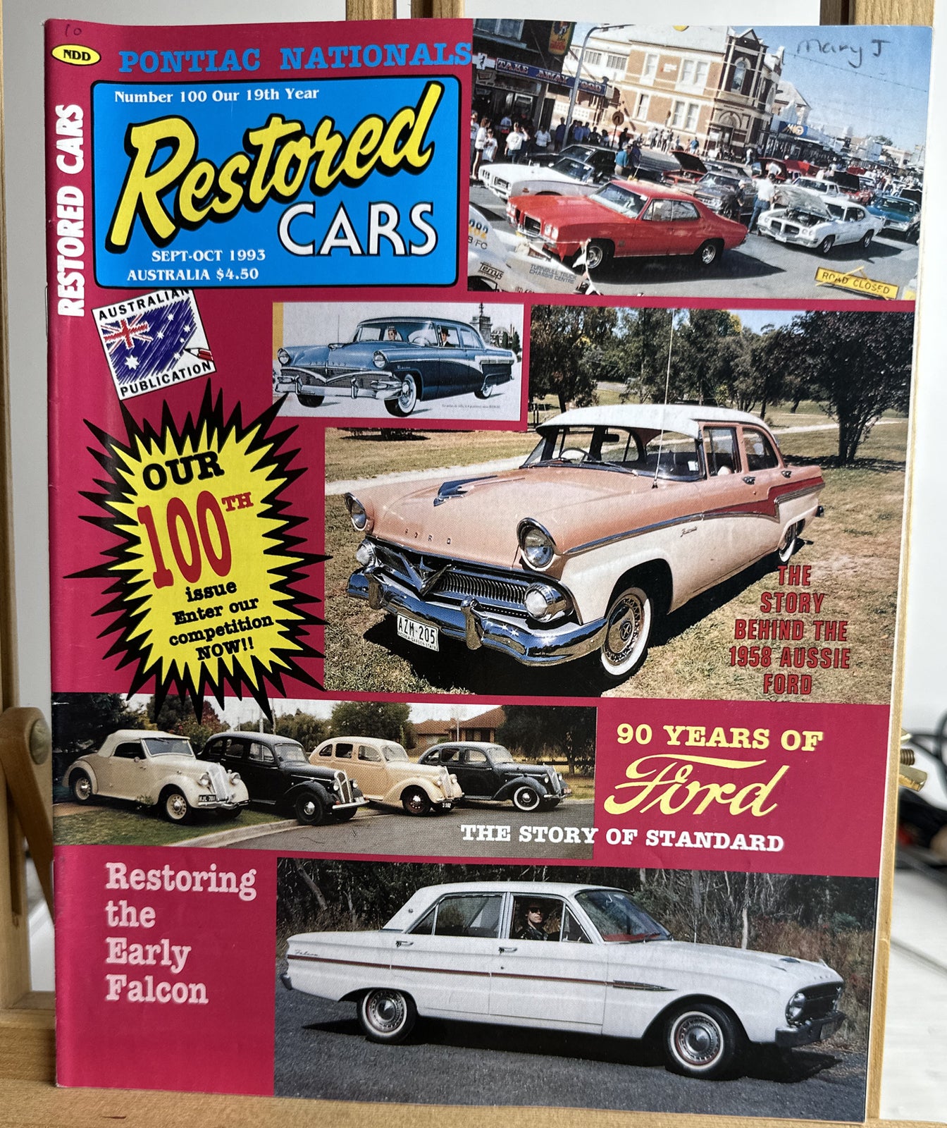 Restored Cars Australia Magazine September / October 1993 No. 100 In VGC