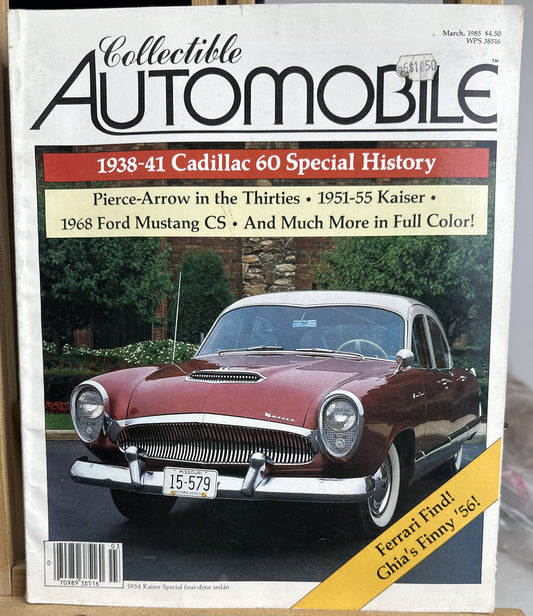 Collectible Automobile March 1985 Magazine In Good Condition