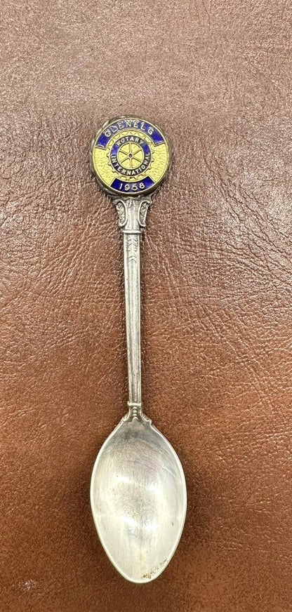 Souvenir Spoon Rotar International Glenelg South Australia silver plated OK Cond