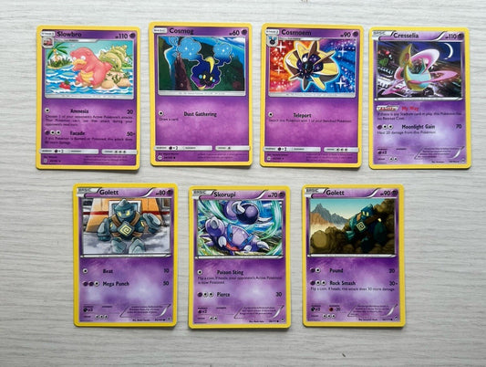 7 X Pokemon Psychic Cards Collection Random Years & Series 5086
