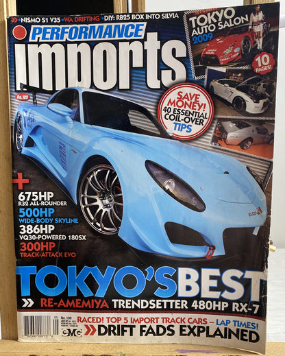 Performance Imports No 109 Magazine In OK Condition