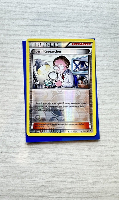 Fossil Researcher Pokemon Reverse Holo Trainer Card Year 2014 (6385)