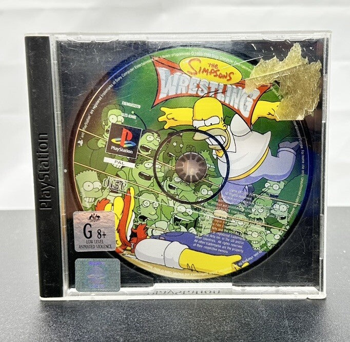 The Simpsons Wrestling PAL Playstation 1/PS1 - Incomplete IN OK Condition 8104