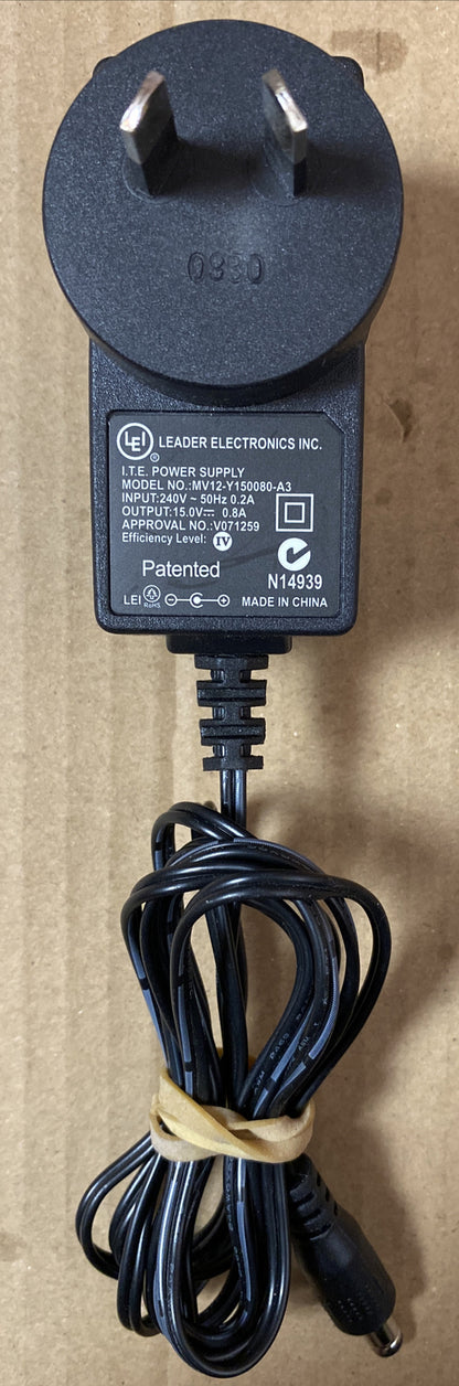 M442 Leader Electronics Power Supply mv12-y150080-a3 15V AC Adapter