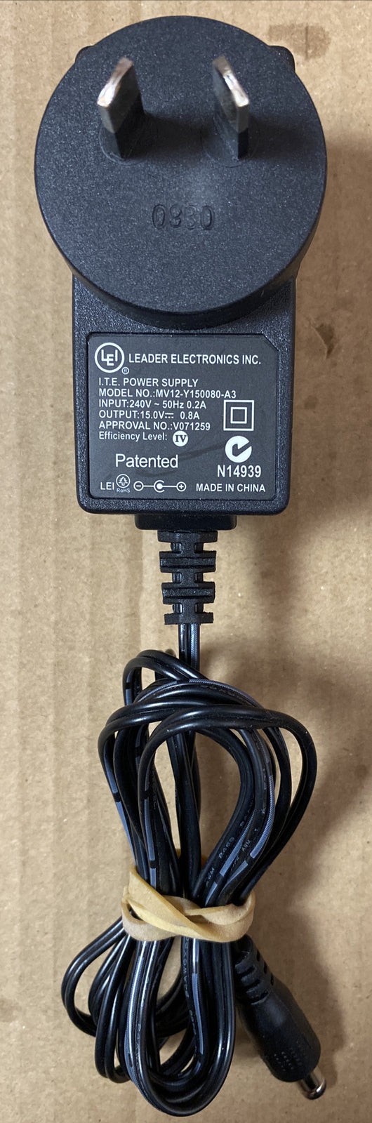 M442 Leader Electronics Power Supply mv12-y150080-a3 15V AC Adapter