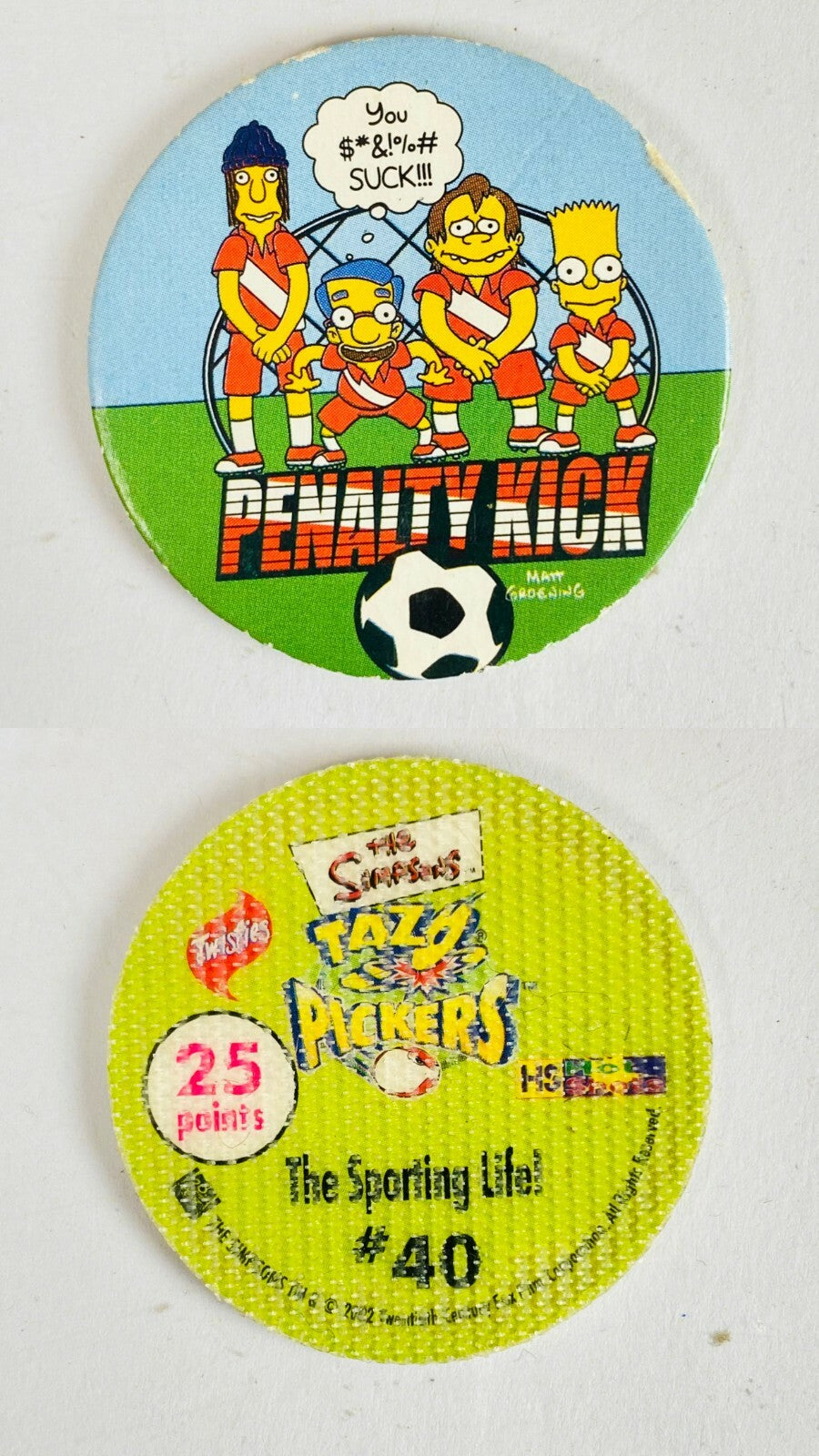2002 The Simpsons Pickers Tazo Twisties Collectables In Good Condition