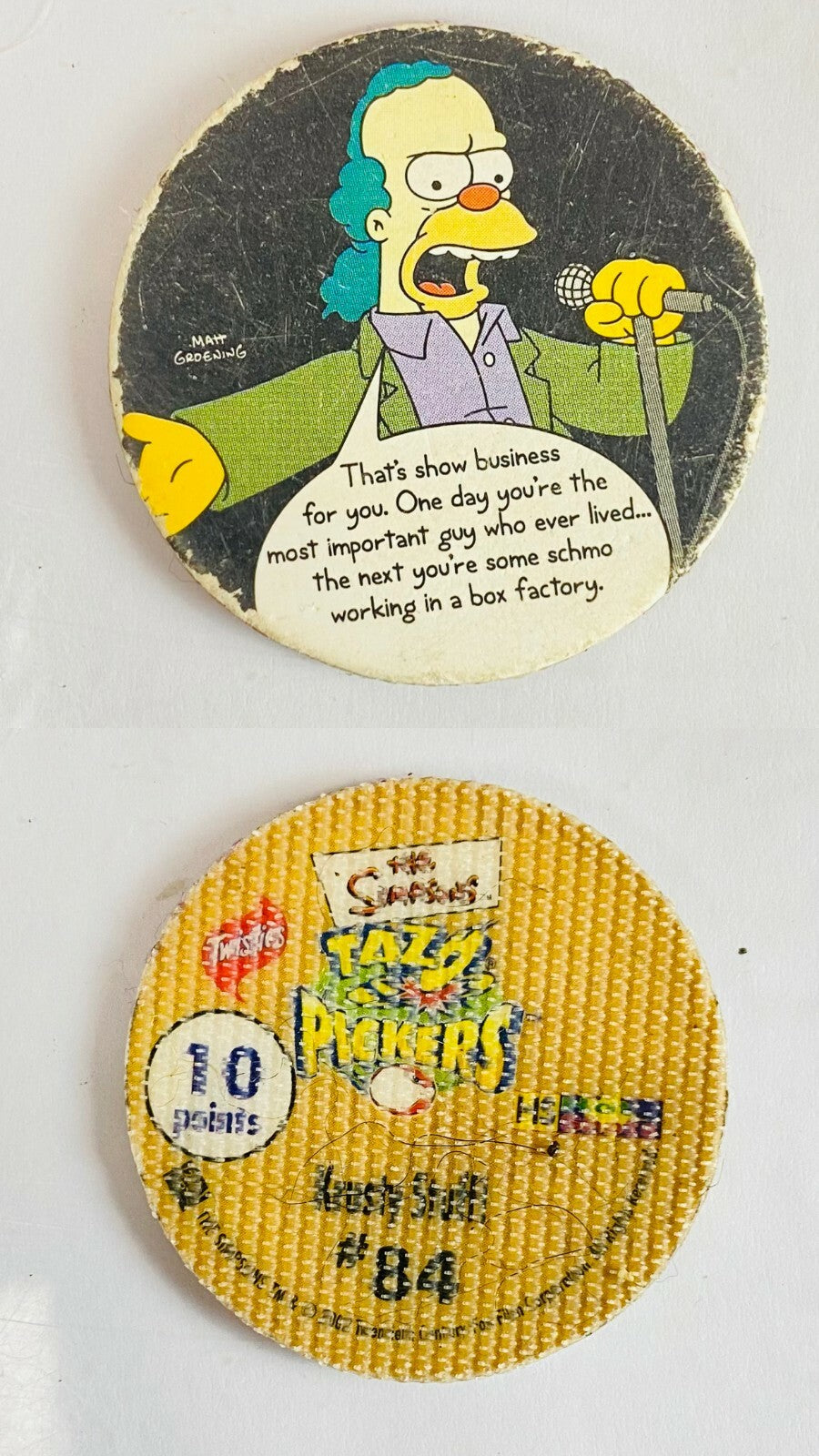 2002 The Simpsons Pickers Tazo Twisties Collectables In Good Condition