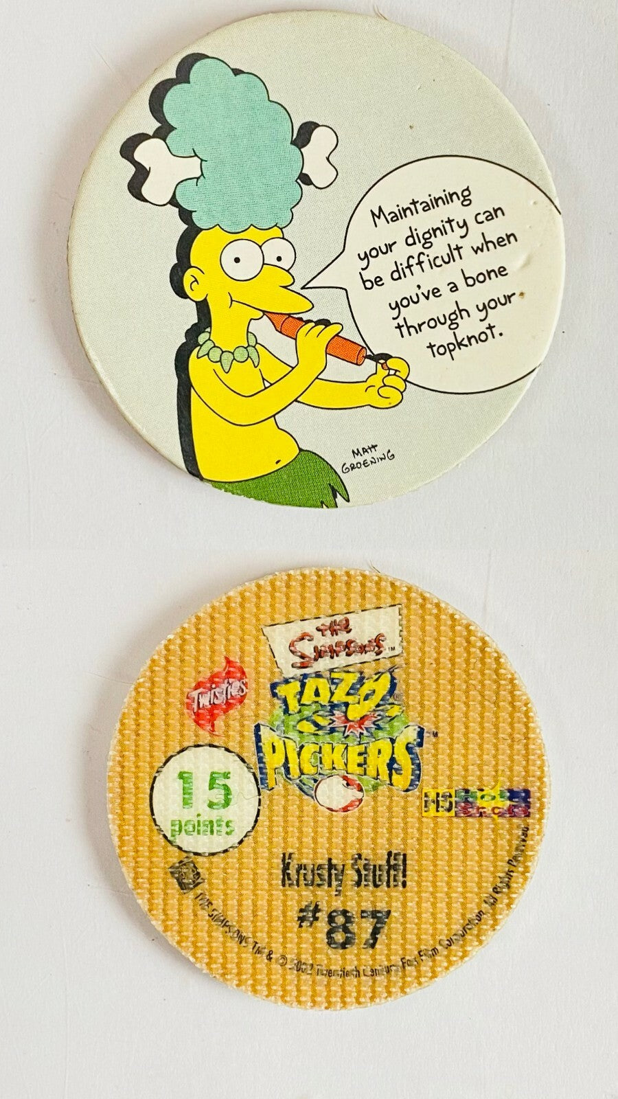 2002 The Simpsons Pickers Tazo Twisties Collectables In Good Condition