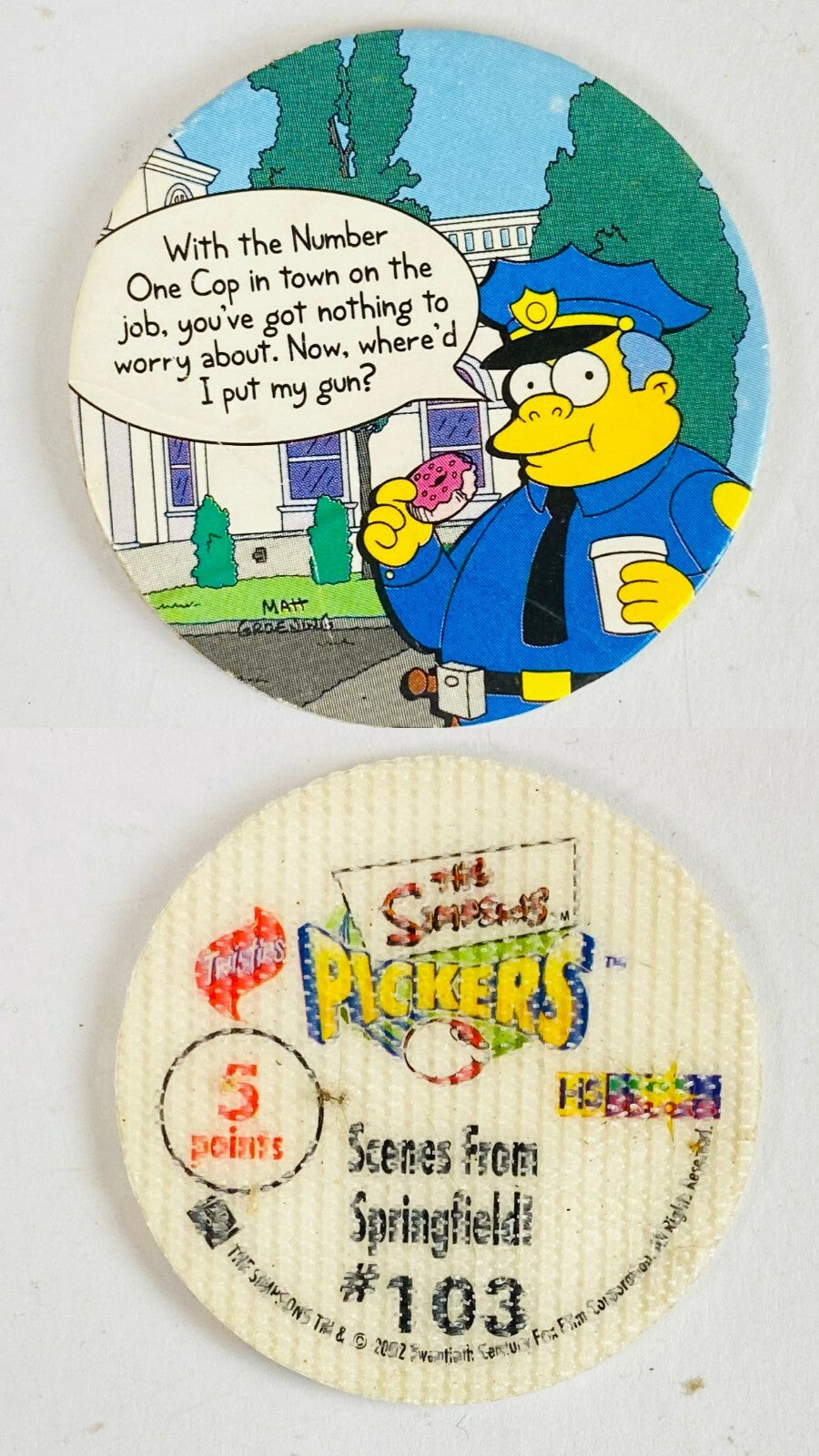 2002 The Simpsons Pickers Tazo Twisties Collectables In Good Condition