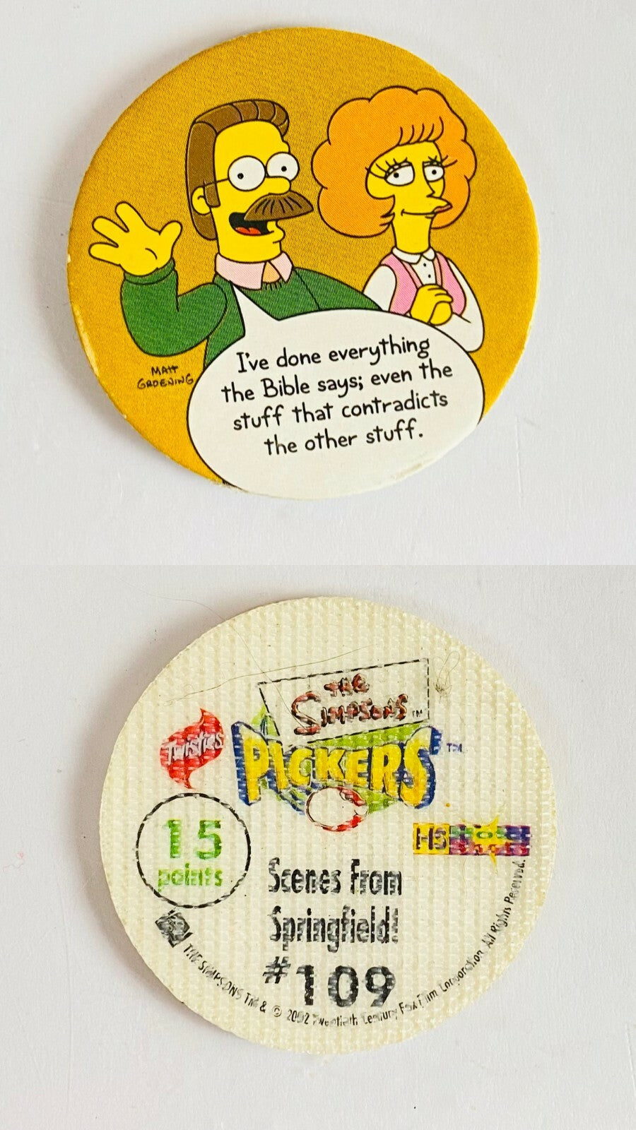 2002 The Simpsons Pickers Tazo Twisties Collectables In Good Condition