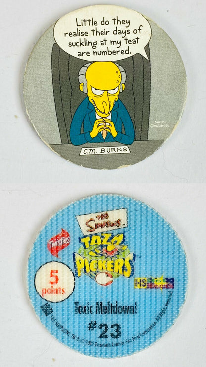 2002 The Simpsons Pickers Tazo Twisties Collectables In Good Condition