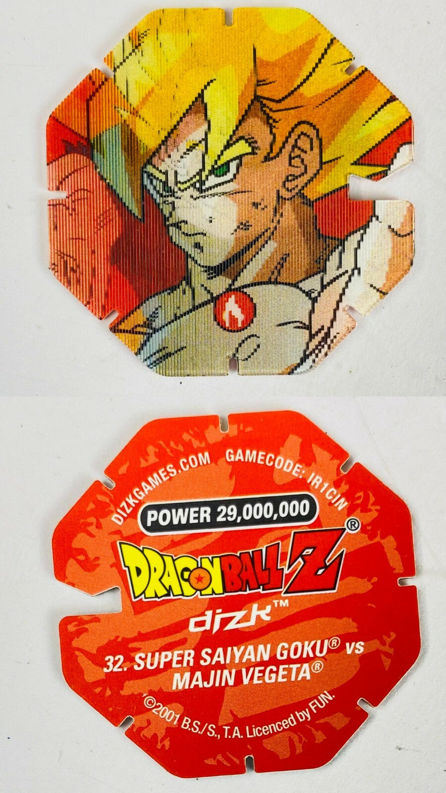 DBZ Dragon Ball Z 2001 Tazo Dizk Series 2 In Good Condition