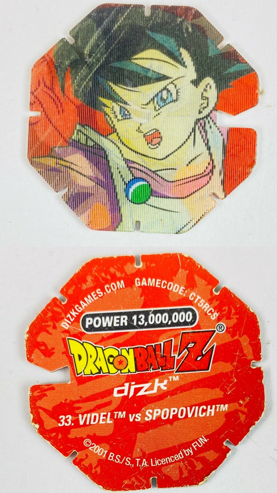 DBZ Dragon Ball Z 2001 Tazo Dizk Series 2 In Good Condition