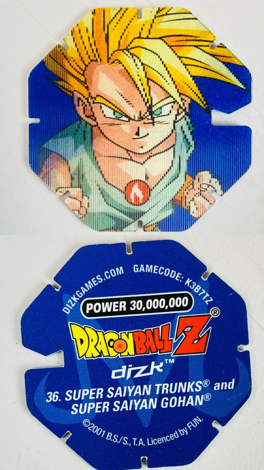 DBZ Dragon Ball Z 2001 Tazo Dizk Series 2 In Good Condition