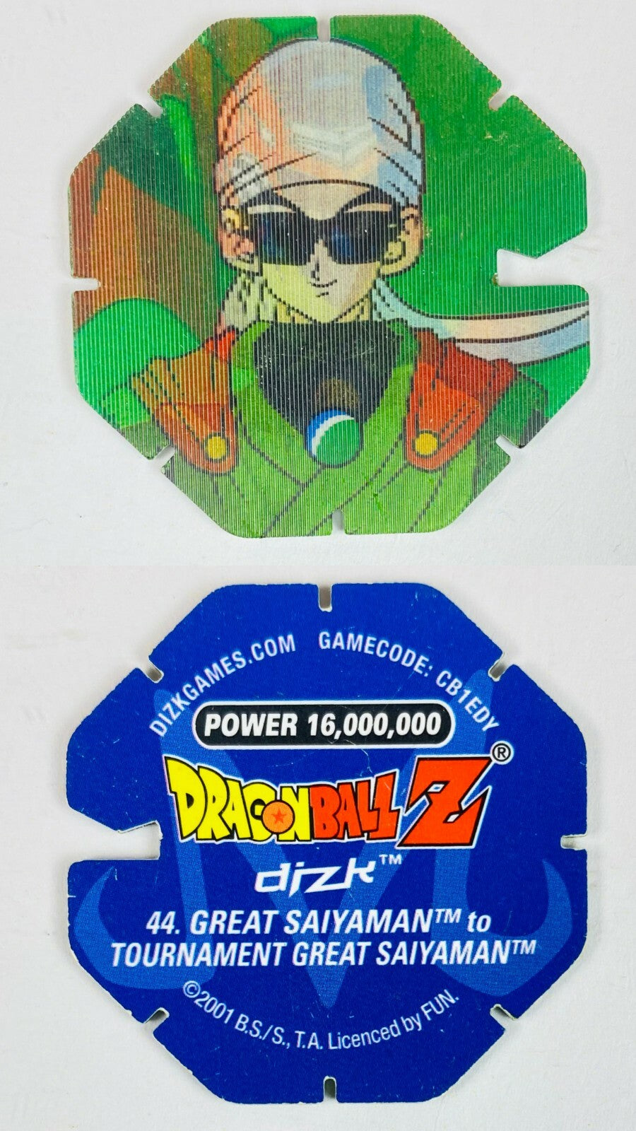 DBZ Dragon Ball Z 2001 Tazo Dizk Series 2 In Good Condition