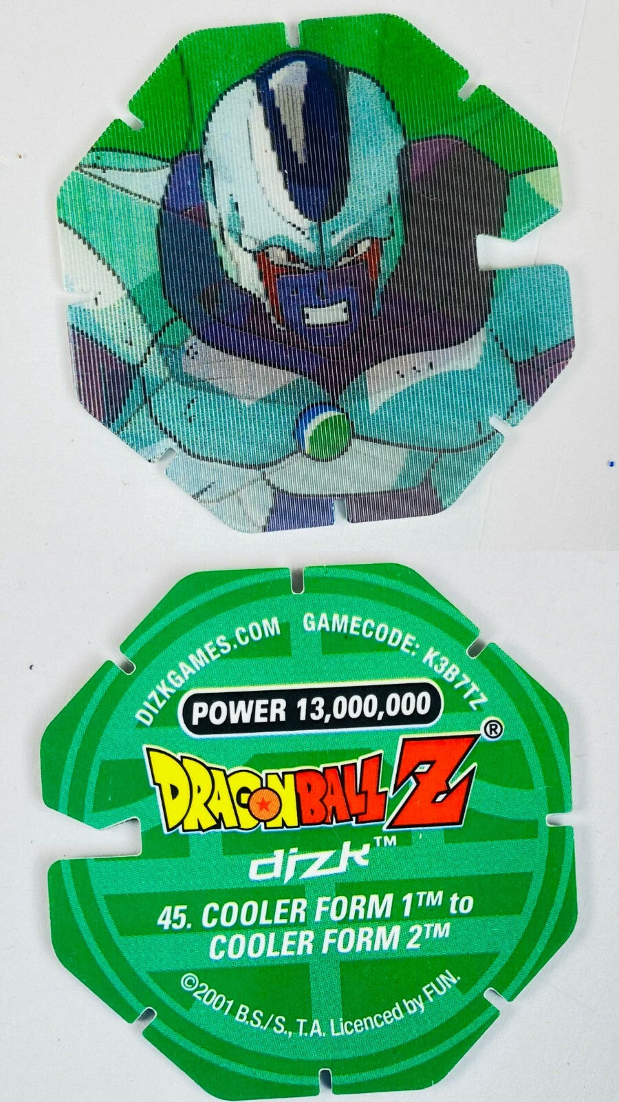 DBZ Dragon Ball Z 2001 Tazo Dizk Series 2 In Good Condition