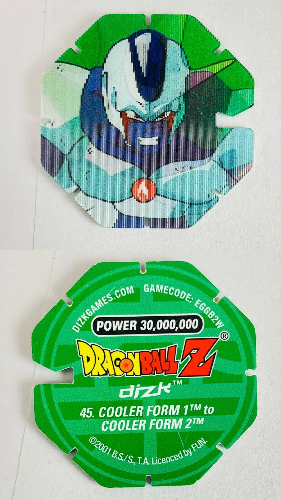 DBZ Dragon Ball Z 2001 Tazo Dizk Series 2 In Good Condition