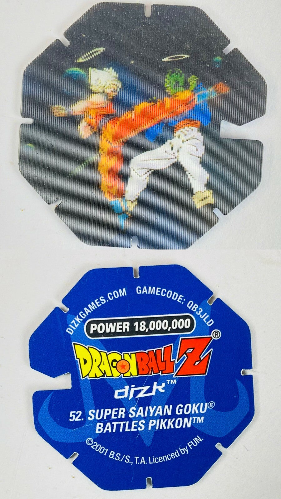 DBZ Dragon Ball Z 2001 Tazo Dizk Series 2 In Good Condition