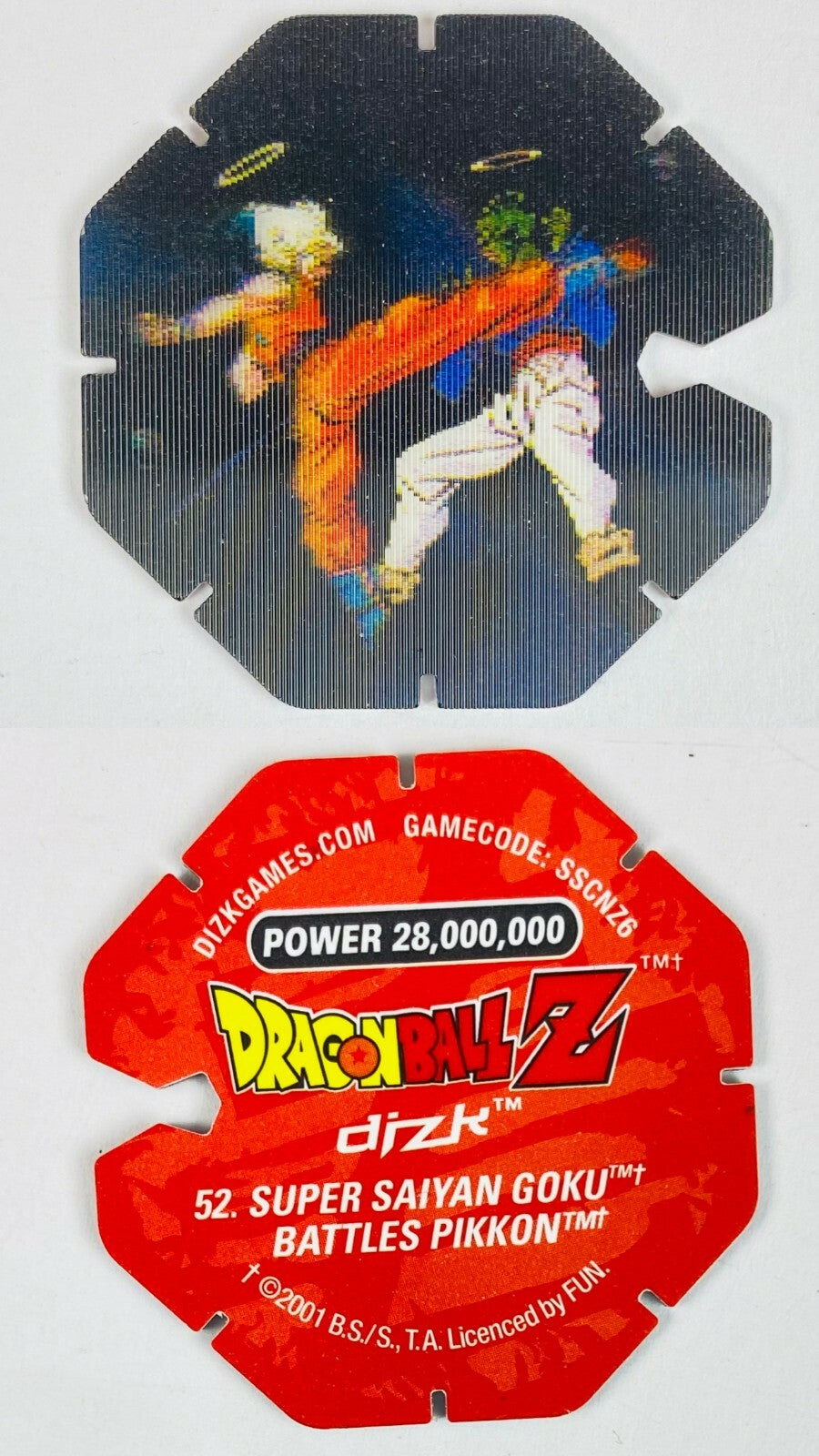 DBZ Dragon Ball Z 2001 Tazo Dizk Series 2 In Good Condition