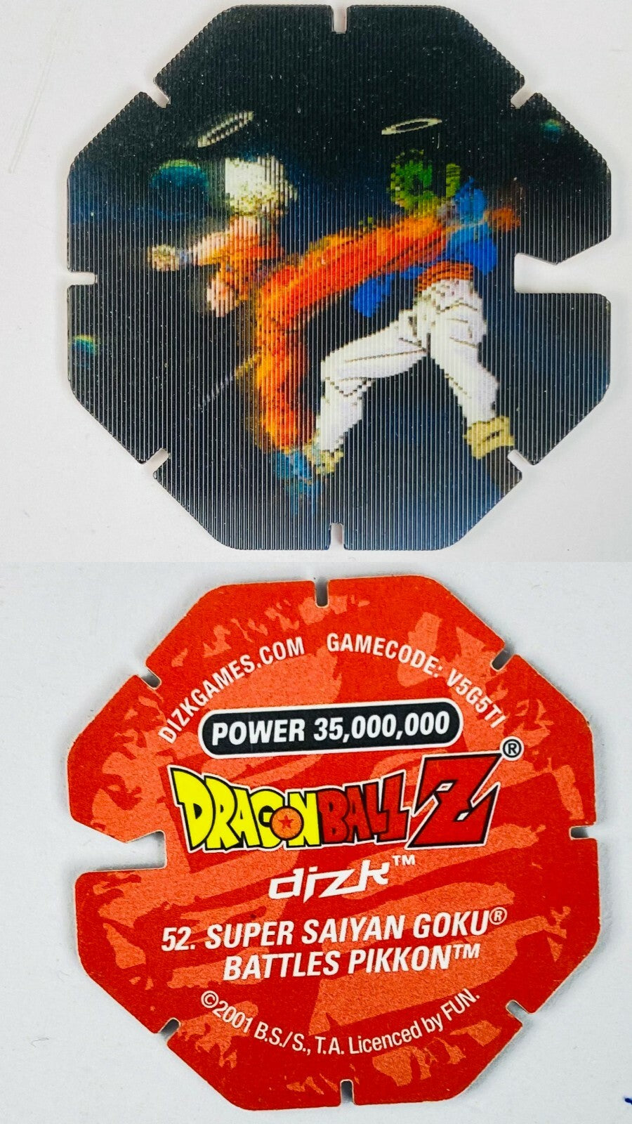 DBZ Dragon Ball Z 2001 Tazo Dizk Series 2 In Good Condition