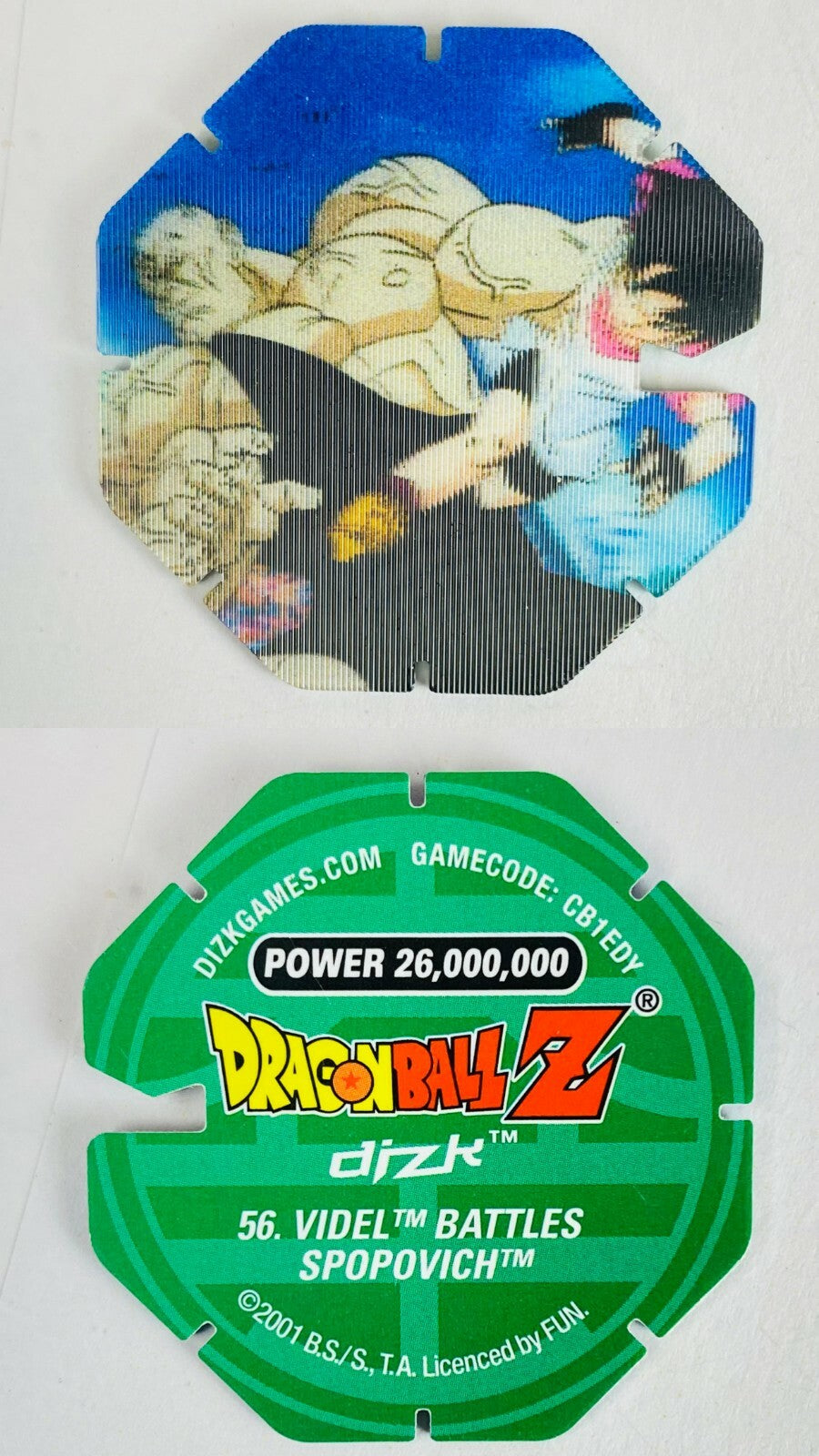 DBZ Dragon Ball Z 2001 Tazo Dizk Series 2 In Good Condition
