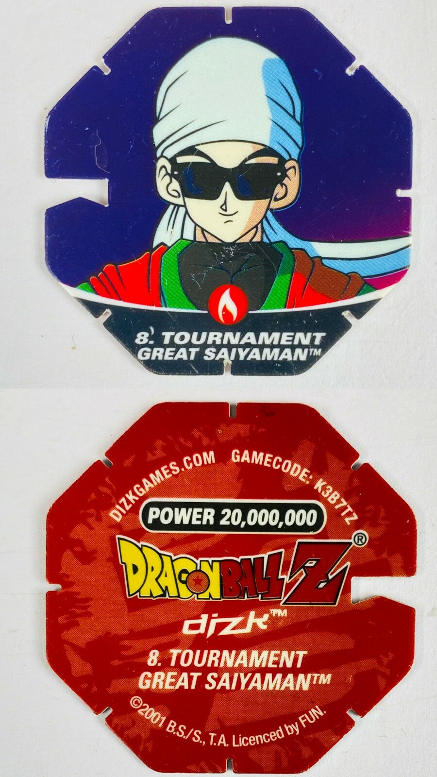 DBZ Dragon Ball Z 2001 Tazo Dizk Series 2 In Good Condition