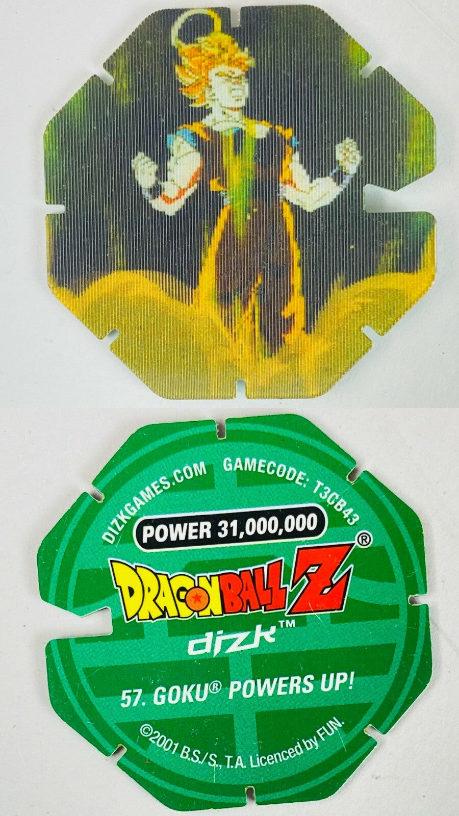 DBZ Dragon Ball Z 2001 Tazo Dizk Series 2 In Good Condition