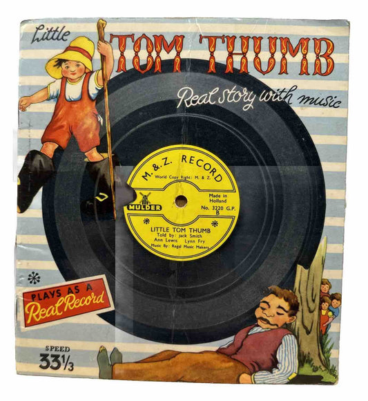 Tom Thumb Real Story With Music 50s/60s Children's Fairytale Book Flexi Record