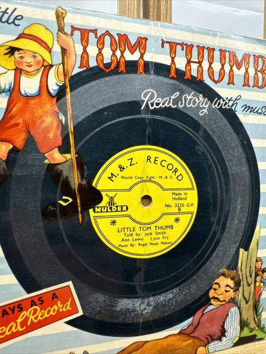 Tom Thumb Real Story With Music 50s/60s Children's Fairytale Book Flexi Record