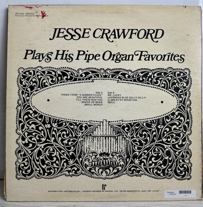 Jesse Crawford - Plays His Pipe Organ Favorites - 12" Vinyl Record 3938