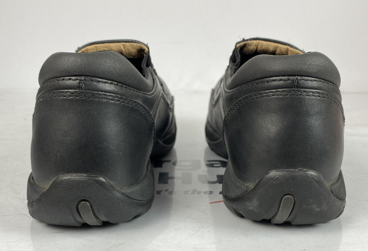 F495 Blundstone Black Slip On Safety Shoes Size AU7 Steel Cap Near New Condition