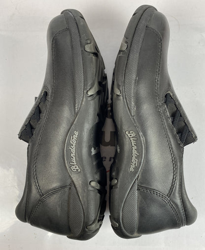 F495 Blundstone Black Slip On Safety Shoes Size AU7 Steel Cap Near New Condition