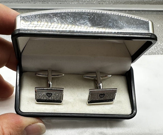 Cufflinks Silver Colour Cuff Links Bridal Groomsman In Good Condition 2847
