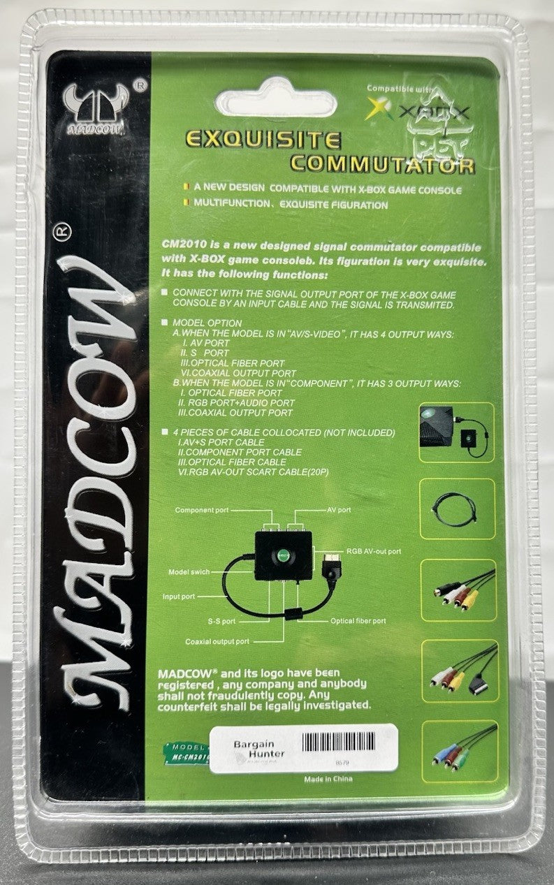 Madcow Xbox CM2010 Signal Commutator Compatible Brand New 8579/8578