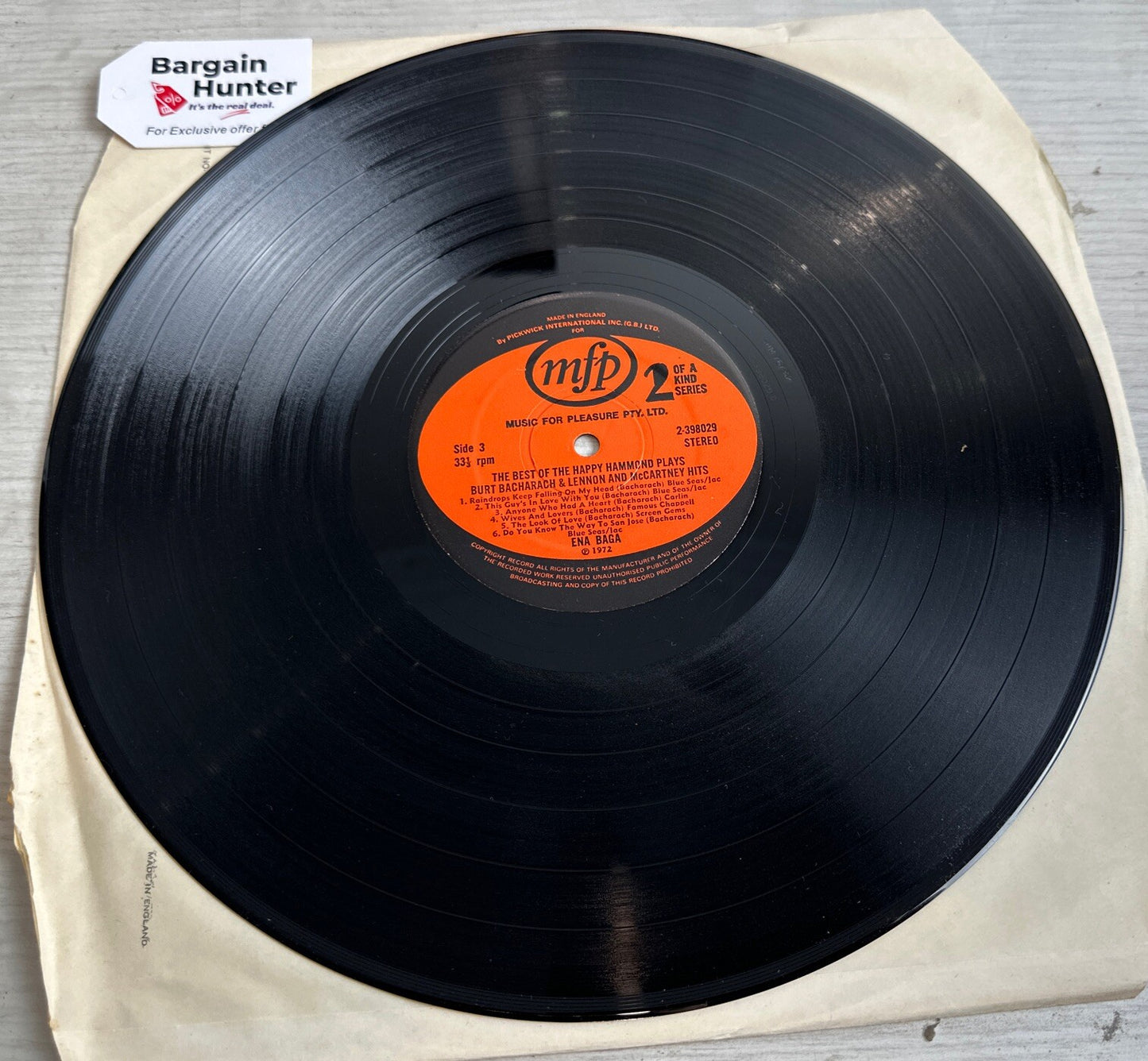 THE BEST OF THE HAPPY HAMMOND PLAYS, BURT BACHARACH, LENNON & McCARTNEY HITS