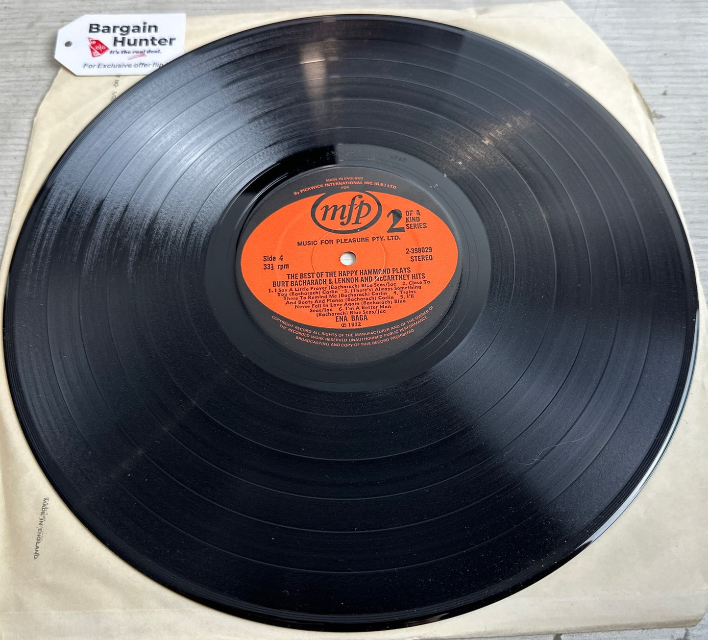 THE BEST OF THE HAPPY HAMMOND PLAYS, BURT BACHARACH, LENNON & McCARTNEY HITS