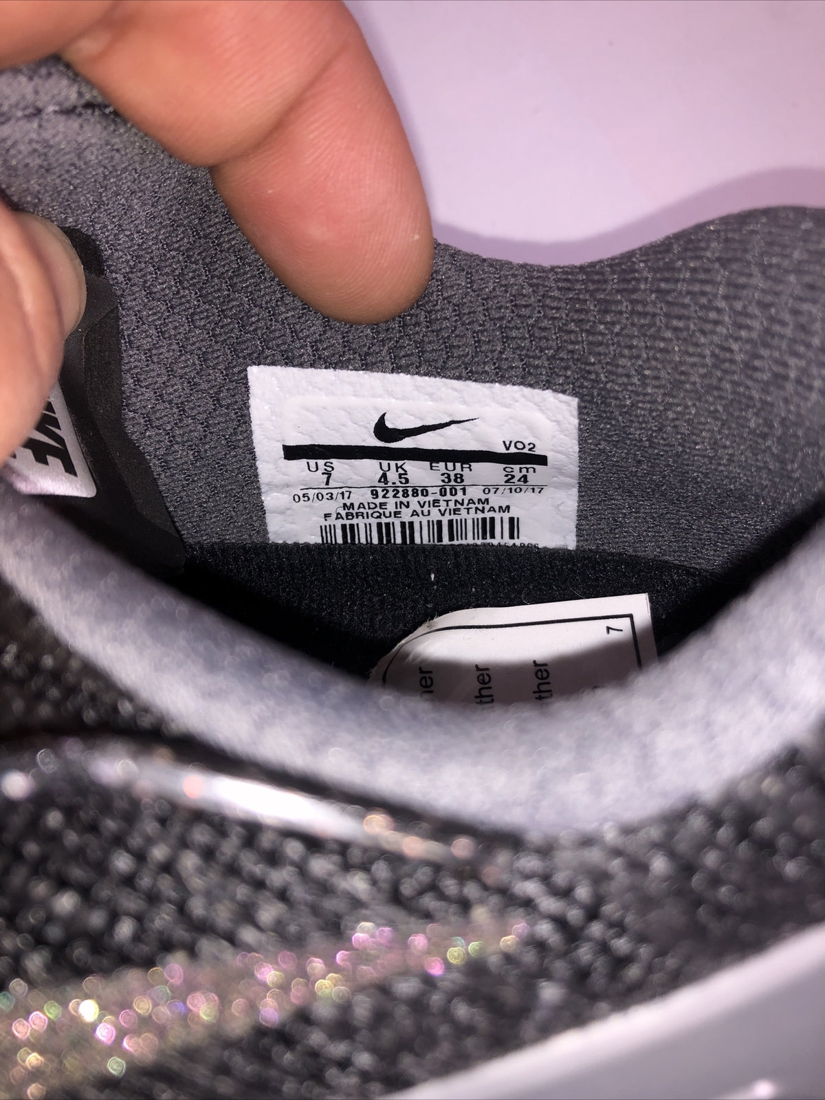F28 Nike Black Metcon Cross Trainers Shoes US 7 UK 4.5 New Without Box