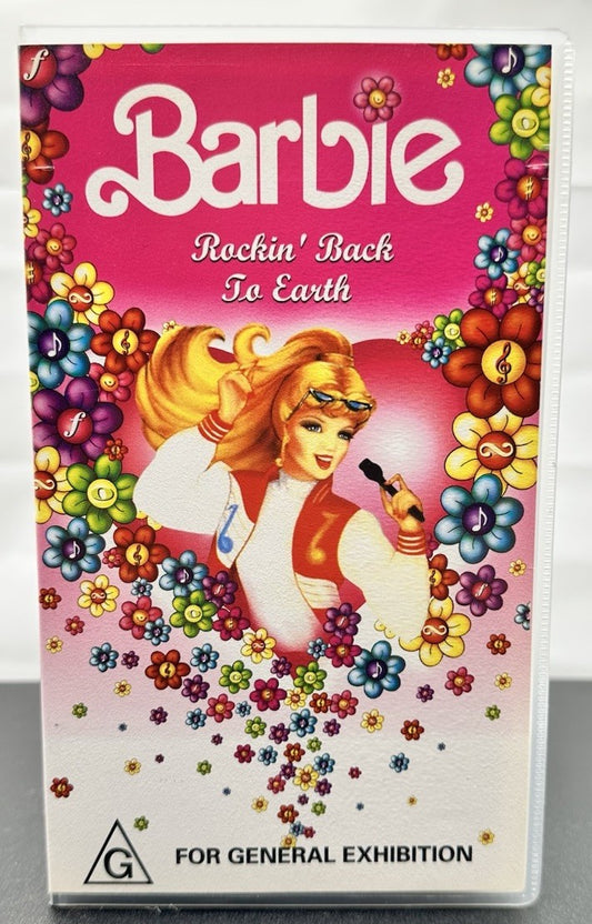 BARBIE - ROCKIN' BACK TO EARTH 1987 ~ VHS In Good Condition - 8691