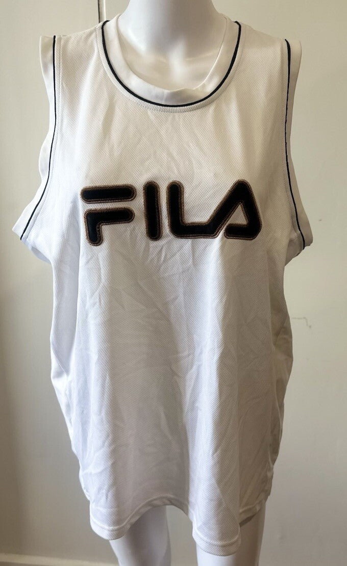 Fila White Tank Top Size Large In Good Condition 2958