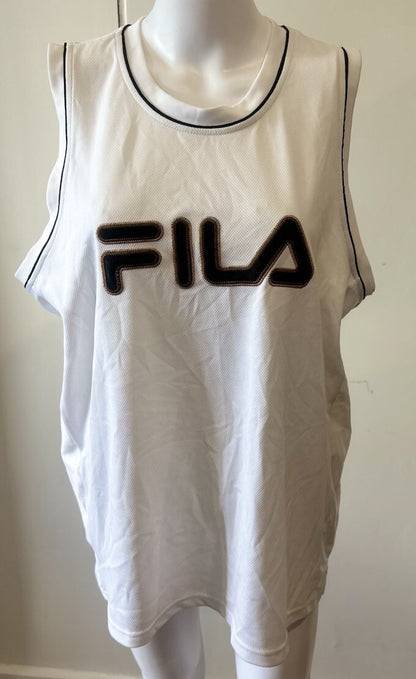 Fila White Tank Top Size Large In Good Condition 2958