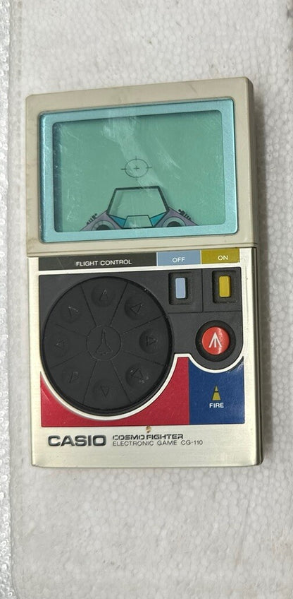CASIO Cosmofighter CG-110 Handheld Video Game Tested Missing Battery Cover 3682